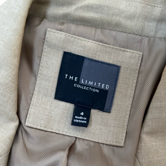 The Limited Collection Tan Light Brown Blazer Suit Coat Jacket Women’s Size 4 - Picture 7 of 9